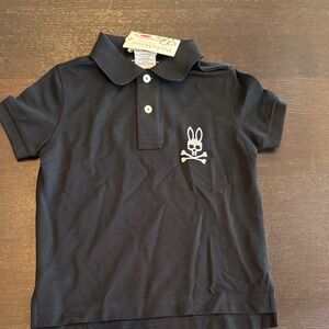 Psycho Bunny Black Polo with Iconic Logo